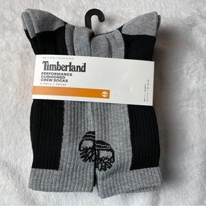 New 6 Pairs Timberland Socks Men’s Cushioned Crew Casual Activewear Grey